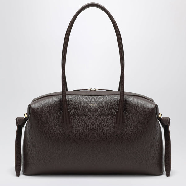 Brioche Duffle Bag In Espresso Pebble-Grained Leather