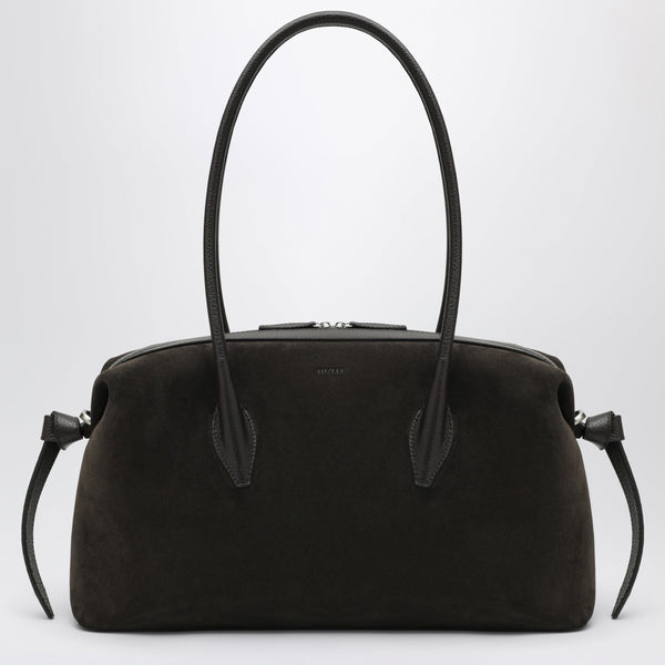 Brioche Duffle aus Wildleder in Ganache-Farbe