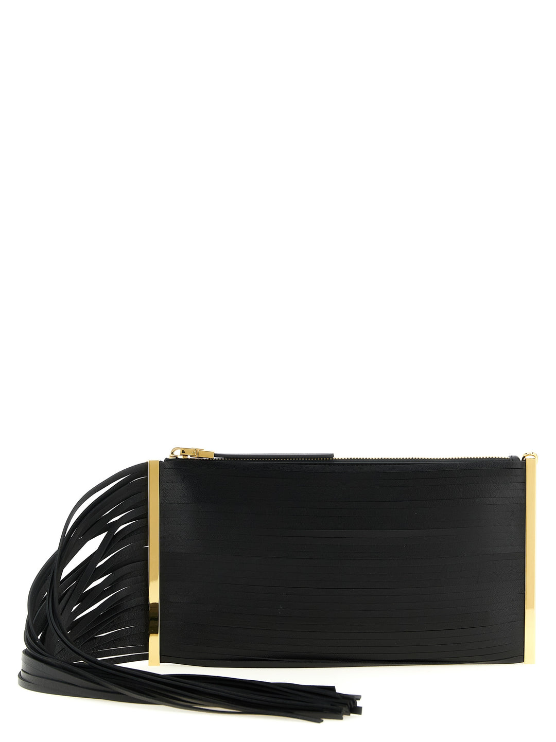 Elisabetta Franchi Fringed Clutch - Nero | a82a6aa1e9712658cbfbda996be92ece84d7c0b6