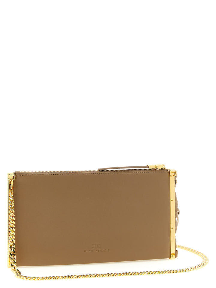 Elisabetta Franchi Fringed Clutch - Beige | bf6790c34796806861c06a70445d6d3c82015f96