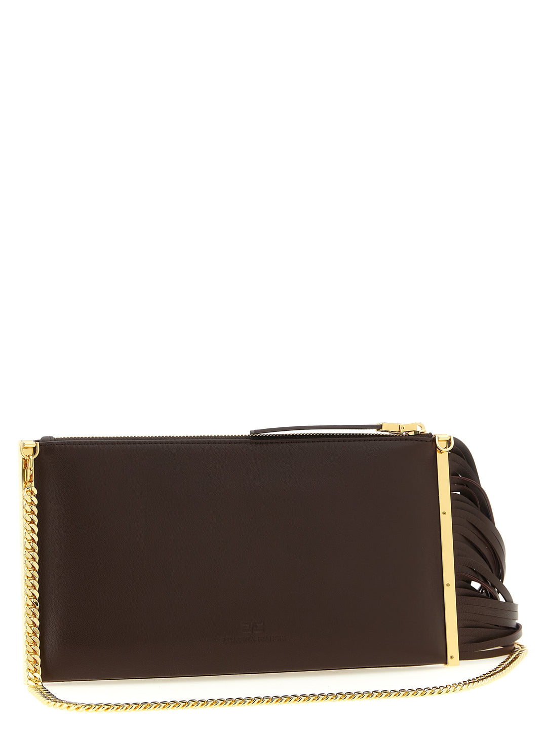 Elisabetta Franchi Fringed Clutch - Marrone | fd52cf779dbef87e3515465490b3205e9f46c581