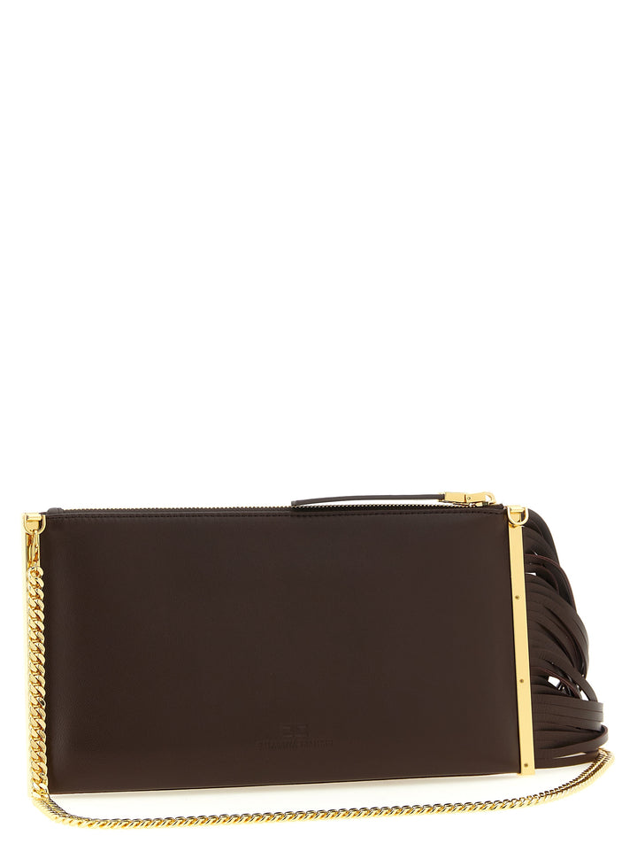 Elisabetta Franchi Fringed Clutch - Marrone | fd52cf779dbef87e3515465490b3205e9f46c581