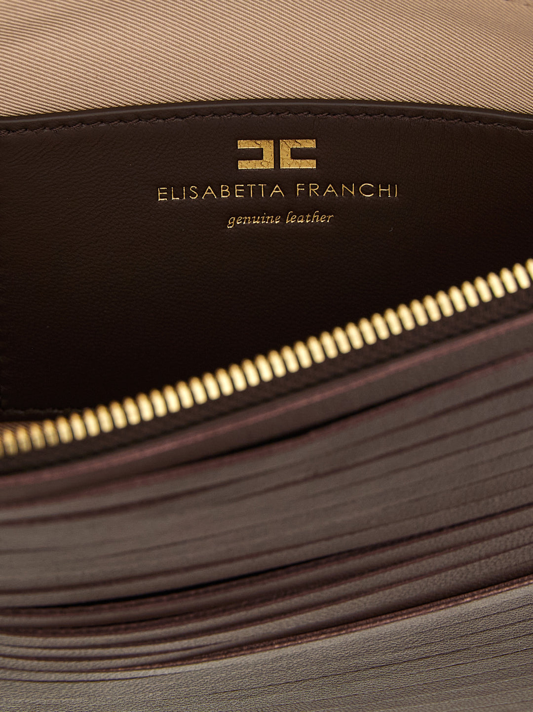 Elisabetta Franchi Fringed Clutch - Marrone | ae86169904aa0865a27a97d6b12961666e156904