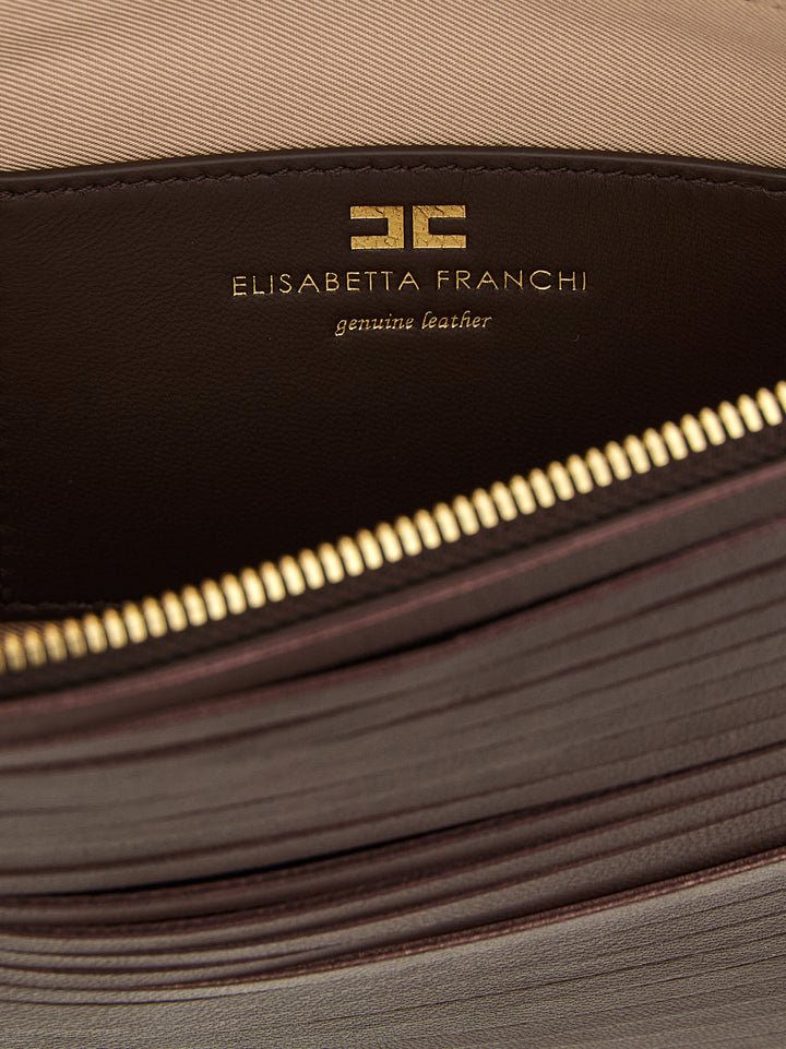 Elisabetta Franchi Fringed Clutch - Marrone | ae86169904aa0865a27a97d6b12961666e156904