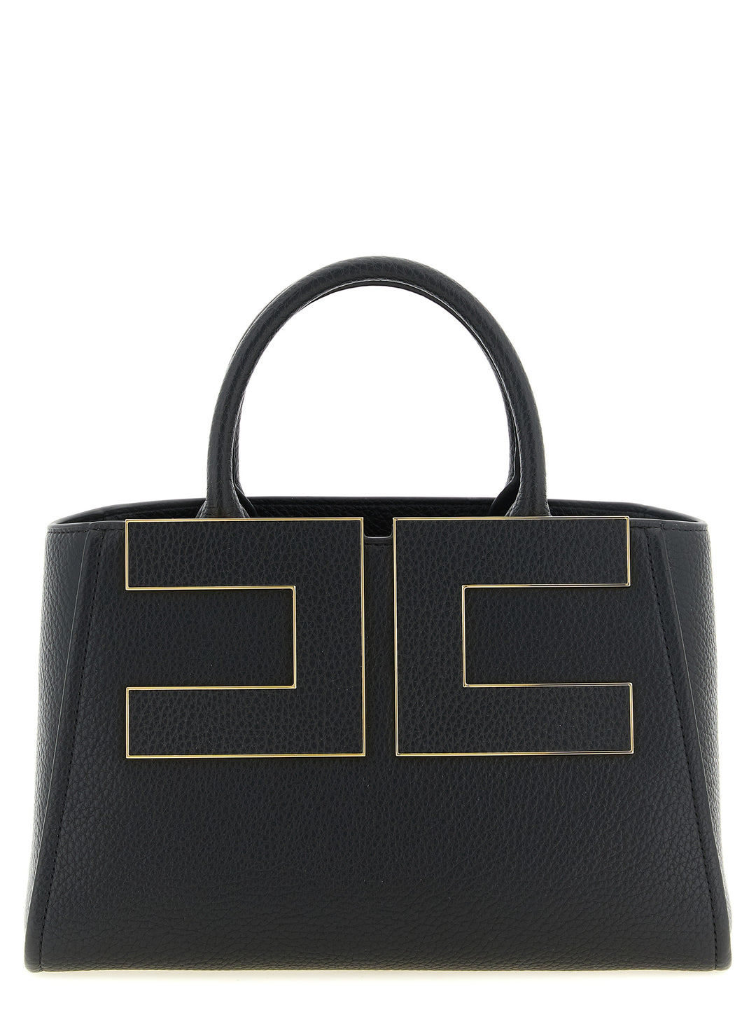 Elisabetta Franchi Maxi Logo Shopping Bag Tote - Nero | 586ed1e1a5de68c17cde6977e50a974217b7a6b1