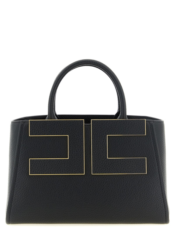 Maxi Logo Shopping Bag Tote Nero