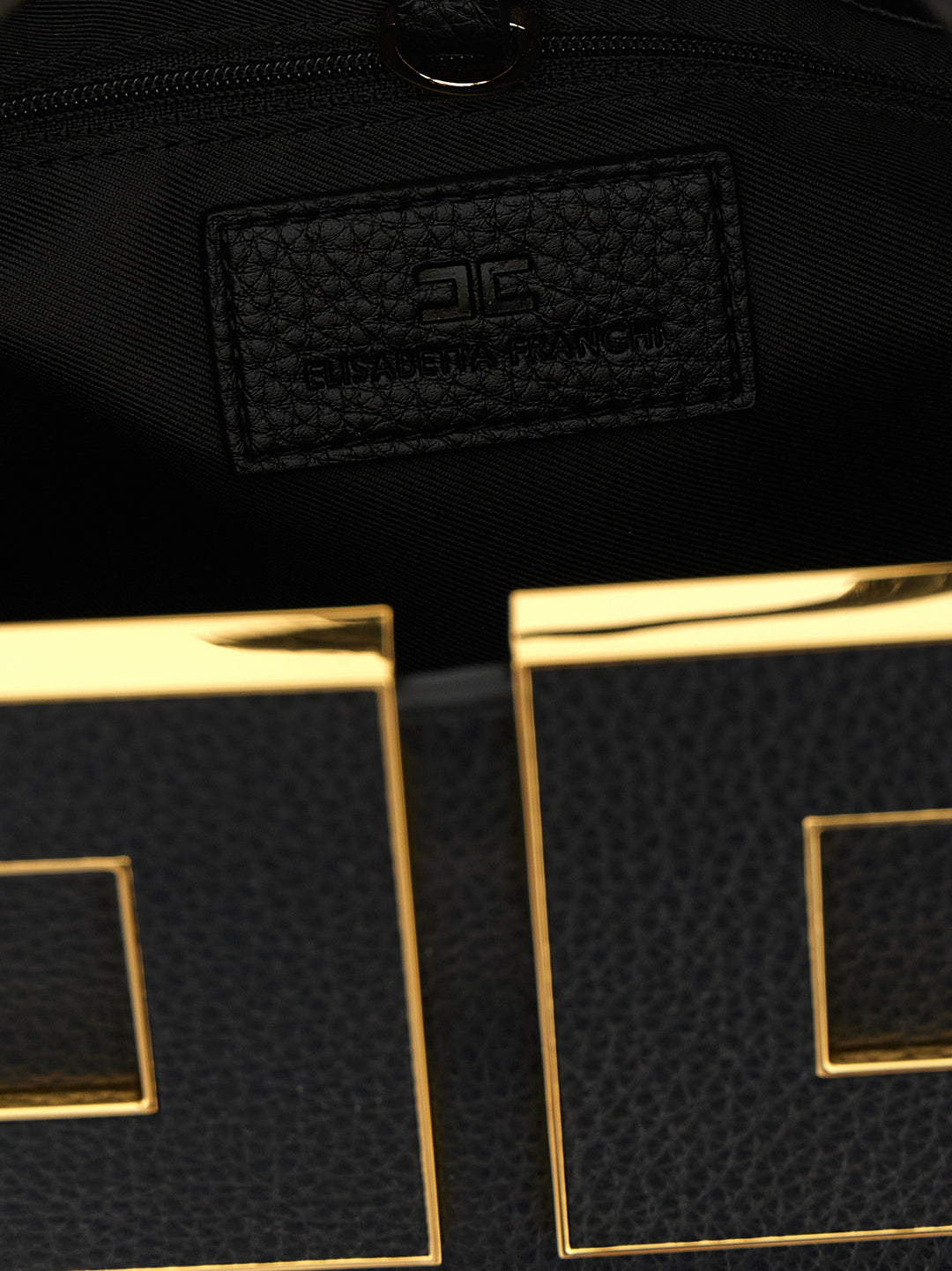 Elisabetta Franchi Maxi Logo Shopping Bag Tote - Nero | b3a76dc539c07dd667fef5e11bd466a6ec3a5ce6