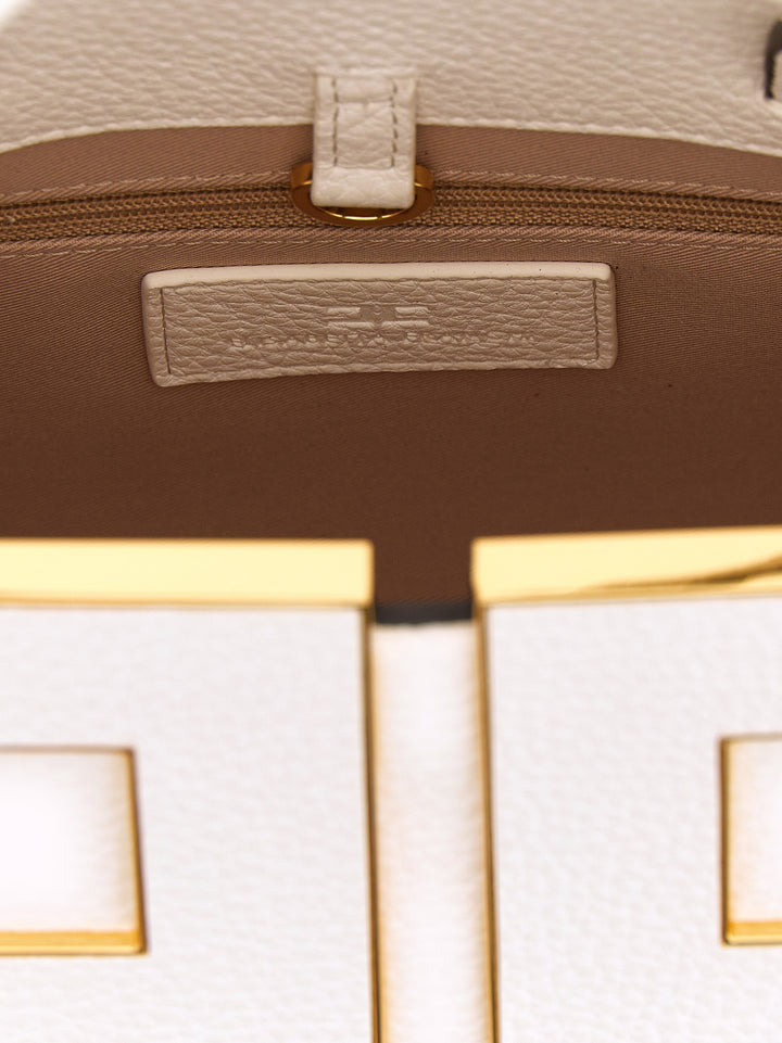 Elisabetta Franchi Maxi Logo Shopping Bag Tote - Bianco | 602e9a92fdf7aafc2437cacecabdc4b3b1167c98