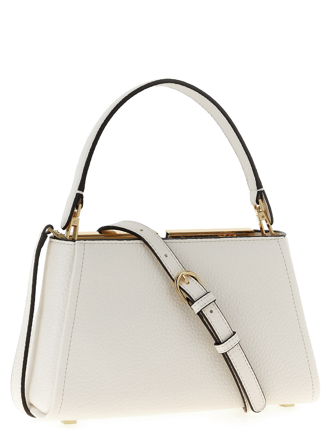 Elisabetta Franchi Maxi Logo Handbag Borse a Mano - Bianco | 9613d337a6568eafb2a6d6ee213ede791ef4c049