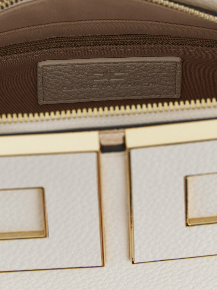 Elisabetta Franchi Maxi Logo Handbag Borse a Mano - Bianco | 57c884a2a8befae5f8e5bfab489dadc0b83a7ffa