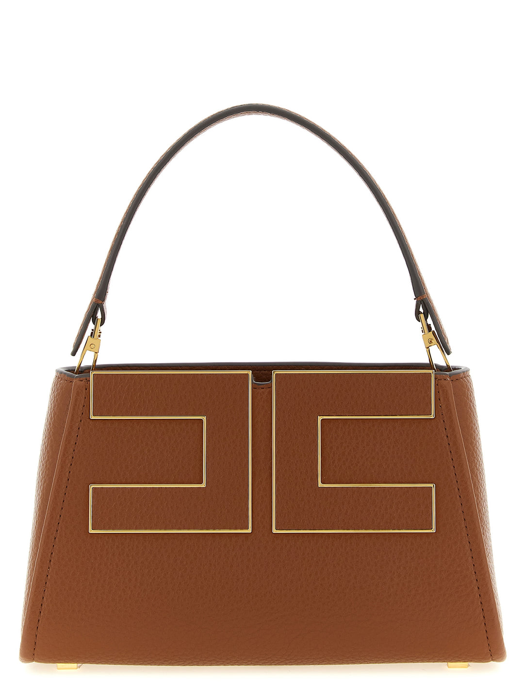 Elisabetta Franchi Maxi Logo Handbag Borse a Mano - Marrone | ebc072fcf863008dc159580f76dac9340d137c61