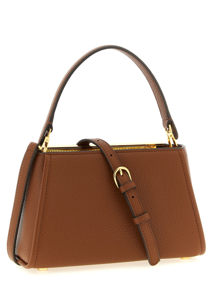 Elisabetta Franchi Maxi Logo Handbag Borse a Mano - Marrone | f87e9c82bc1422d232aa6f1af2e8d77403e30893