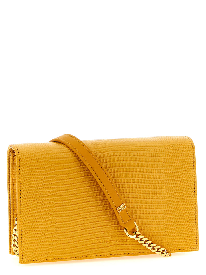 Elisabetta Franchi Lizard Print Crossbody Bag Borse a Tracolla - Beige | bab5c733971a989d063521c606e9f7cc153cb59b