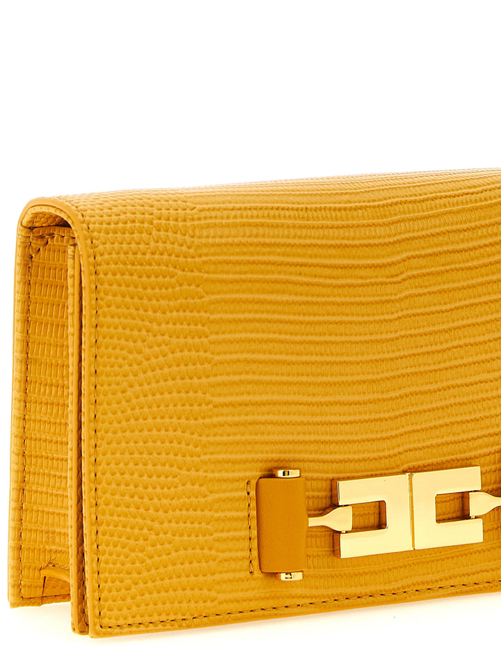 Elisabetta Franchi Lizard Print Crossbody Bag Borse a Tracolla - Beige | 75ff54b452400cdc8728b6540cab67f4b903f90e