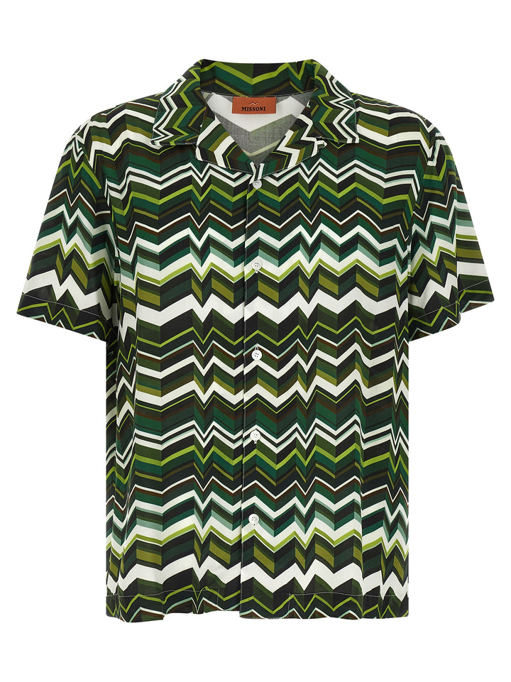 Missoni Irregular Zigzag Shirt Camicie - Verde | db099bd30e78a5aef38897b37a75e959a308dded