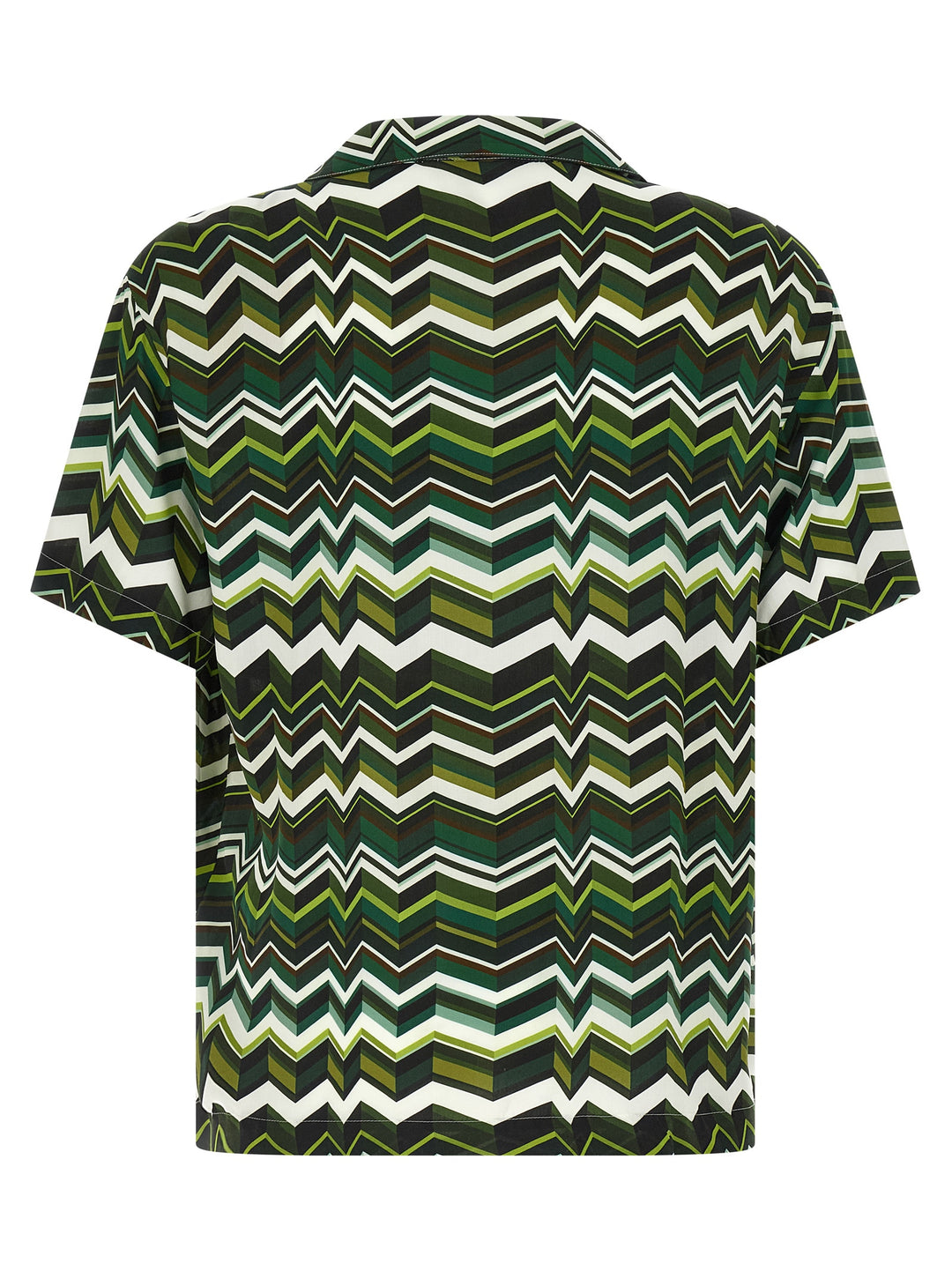 Missoni Irregular Zigzag Shirt Camicie - Verde | 830f2eff82d6cb07e8992730bacedbd0df5f706a