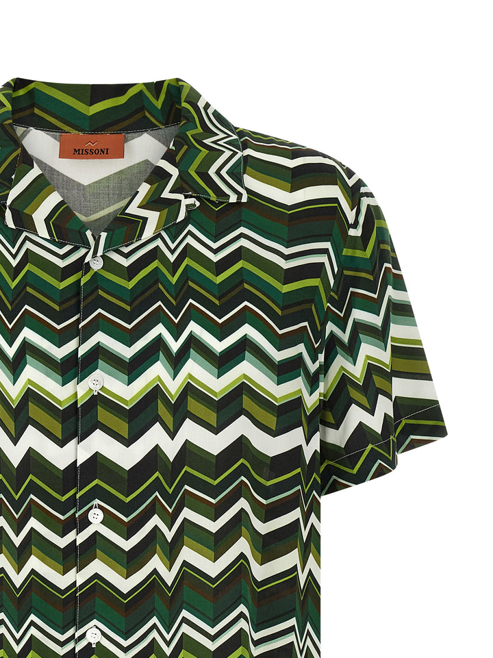 Missoni Irregular Zigzag Shirt Camicie - Verde | 8488e5789216e7d18432be7a91fc7cde581e389d