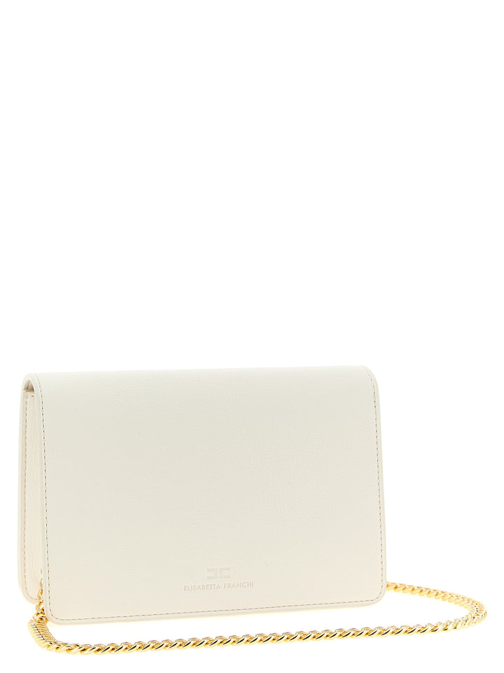 Elisabetta Franchi Logo Shoulder Strap Borse a Tracolla - Bianco | e405388a296d168fad1ef23bdb52d7cf9c765405
