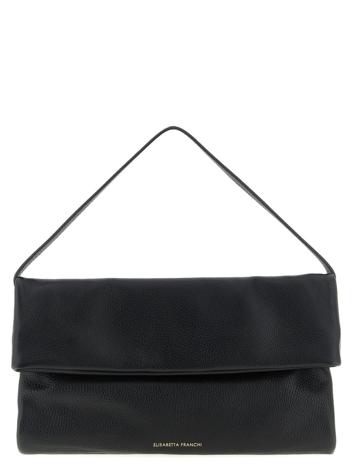Elisabetta Franchi Logo Shoulder Bag Borse a Spalla e Tracolla - Nero | 2904265b2da1d22bdaf79f96d3e25bc7288f4872