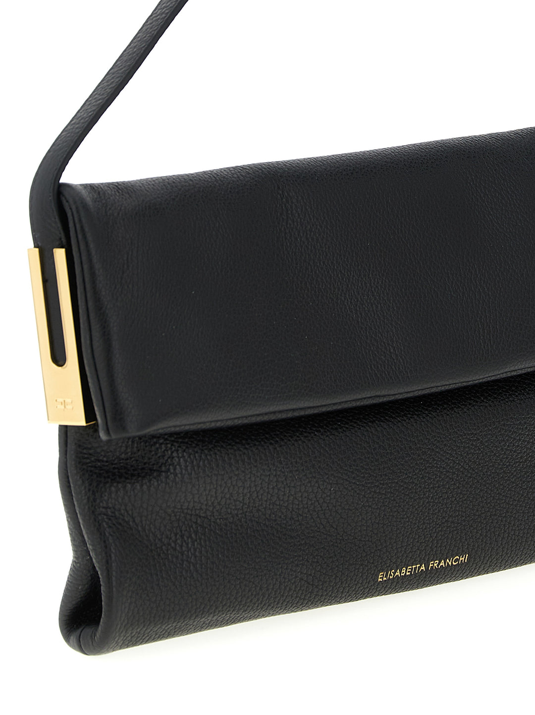 Elisabetta Franchi Logo Shoulder Bag Borse a Spalla e Tracolla - Nero | 30ce47b057ea542e3f88131e10adedd4fa2bbb59