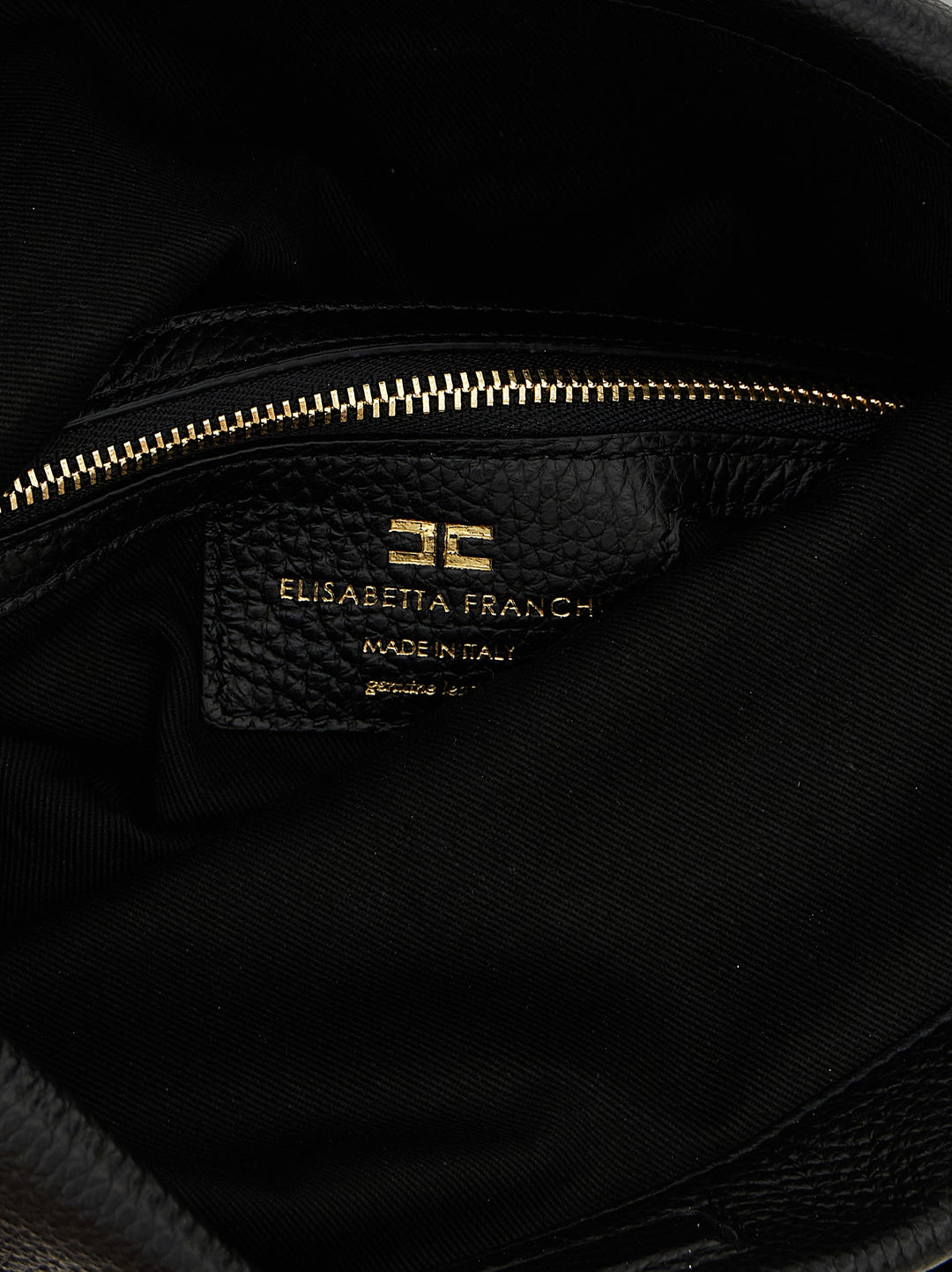 Elisabetta Franchi Logo Shoulder Bag Borse a Spalla e Tracolla - Nero | baa76aa4b36ecbf0e194026e91594d5fd7f4e9b6