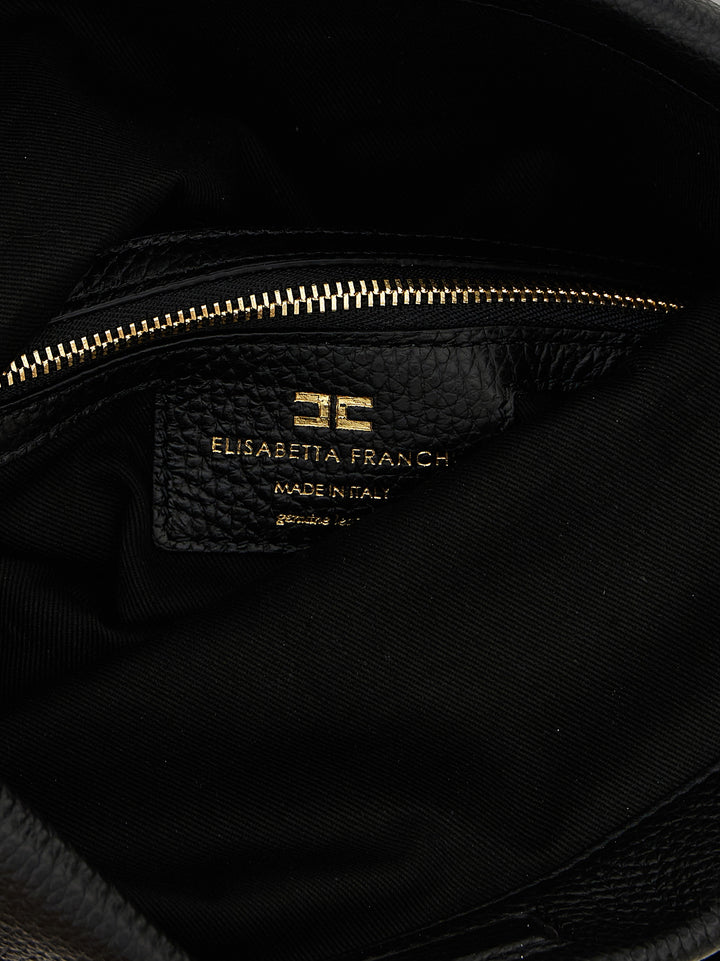 Elisabetta Franchi Logo Shoulder Bag Borse a Spalla e Tracolla - Nero | baa76aa4b36ecbf0e194026e91594d5fd7f4e9b6