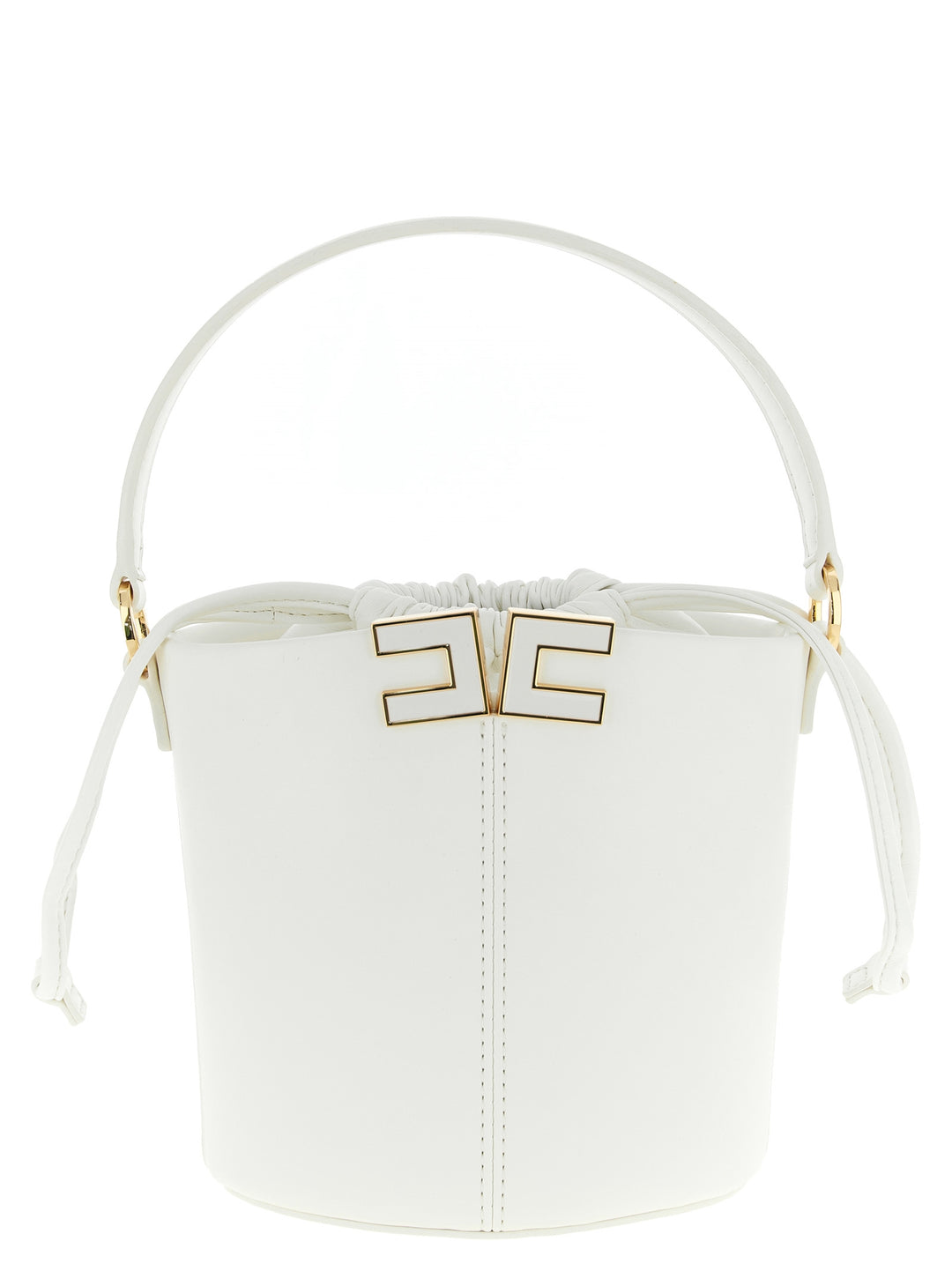 Elisabetta Franchi Logo Bucket Bag Borse a Mano - Beige | 7c6bb77bc166ef946ff17fb875945951129b7c09