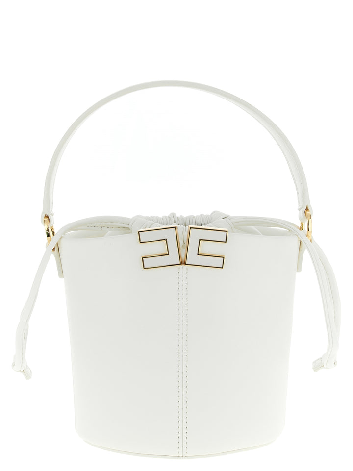 Elisabetta Franchi Logo Bucket Bag Borse a Mano - Beige | 7c6bb77bc166ef946ff17fb875945951129b7c09