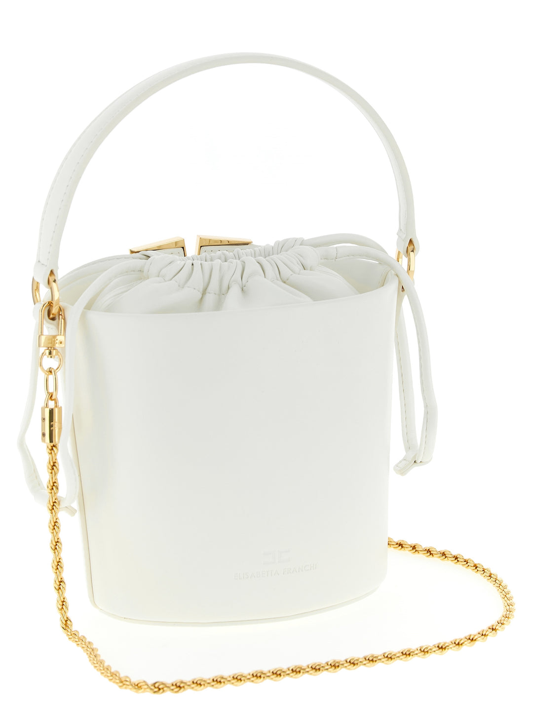 Elisabetta Franchi Logo Bucket Bag Borse a Mano - Beige | 88d62f88b339abb70613c6cdf5c4c93b618f32c7