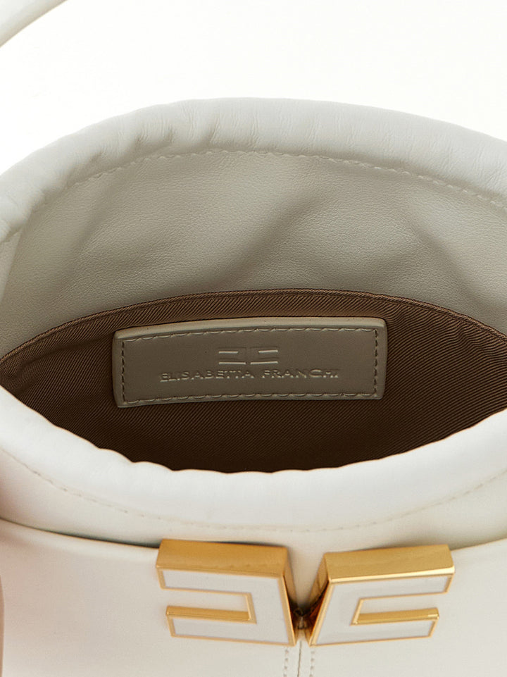 Elisabetta Franchi Logo Bucket Bag Borse a Mano - Beige | 493ce112c74dffb985ece7dfb536a7a999c469df