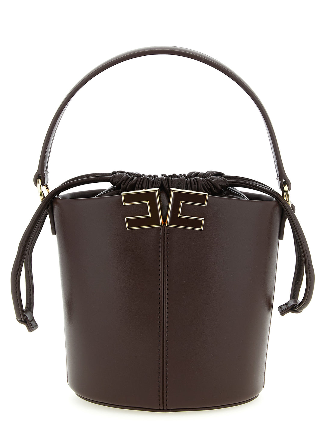 Elisabetta Franchi Logo Bucket Bag Borse a Mano - Marrone | 5e0e18ad5238c0bc1262b808a912bdba3e749d9c