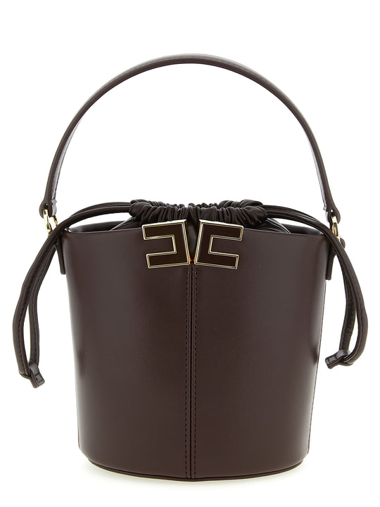 Logo Bucket Bag Borse A Mano Marrone