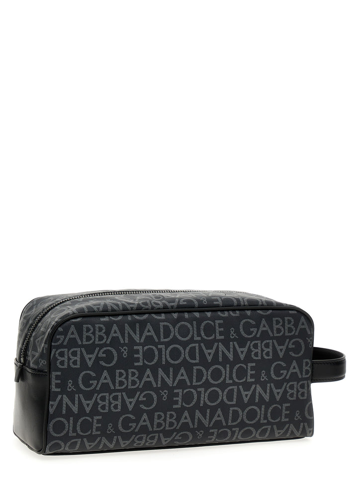 Dolce & Gabbana Leather Toiletry Bag Beauty - Nero | 3f79bc26916e0f4dc15fe17c7d86b74bb835d49c