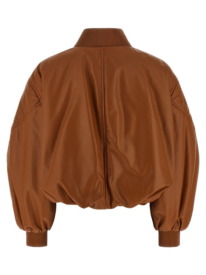 Givenchy Cropped Bomber Jacket Puffer Jackets - Marrone | 3bfa785ec51bc87b685702d4e184bfcc56437103