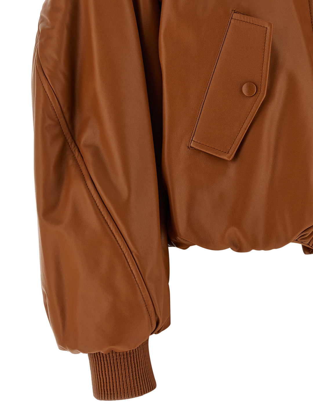 Givenchy Cropped Bomber Jacket Puffer Jackets - Marrone | c277dbce798e738ffcbf4dda0d8e6b8d04848893