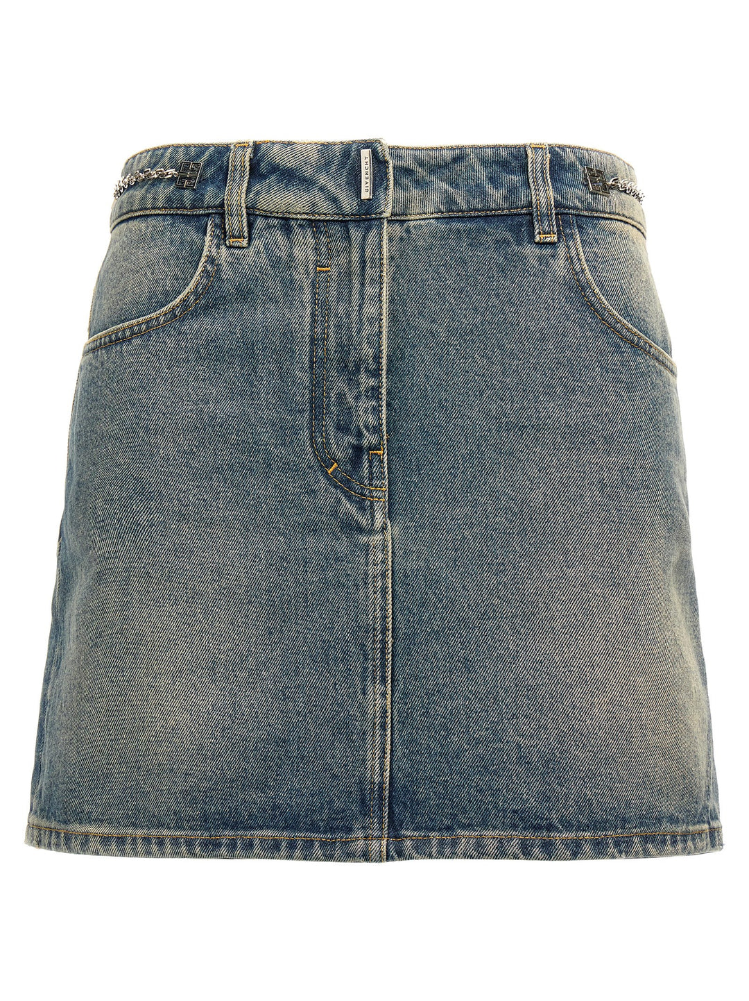 Denim Mini Skirt Gonne Blu