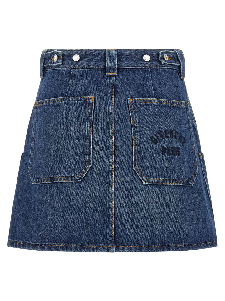 Givenchy Denim Skirt Gonne - Blu | 035161935a59e5da00ff186473c913b0f6eab523