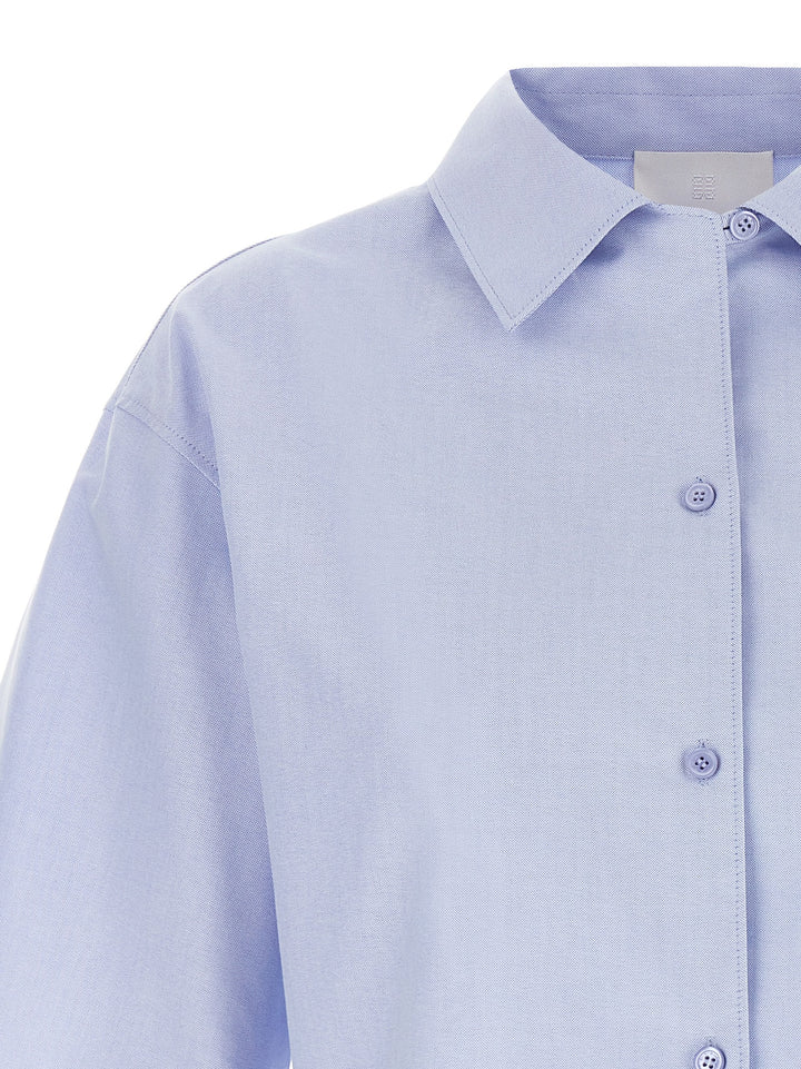 Givenchy Logo Embroidery Shirt Camicie - Celeste | dae98f78ed36ba372992b74e62e7cebb98bfe780