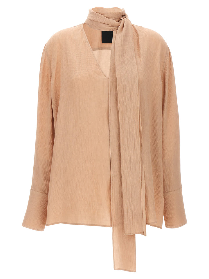 Pussy Bow Blouse Camicie Beige