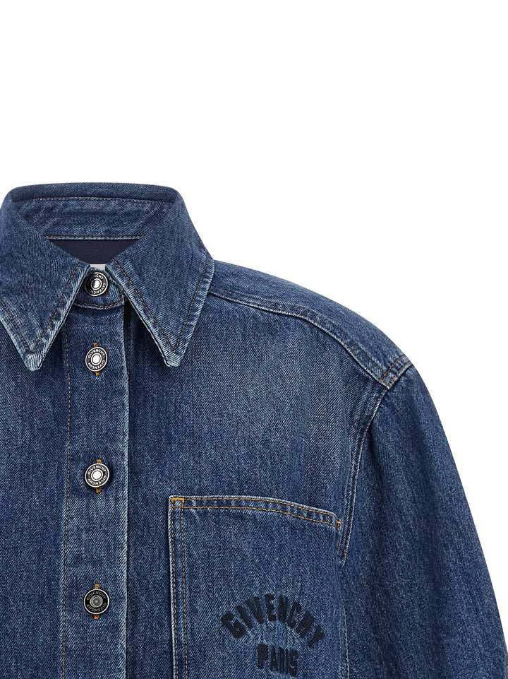 Givenchy Denim Shirt Camicie - Blu | 485b606253321af79ef77d52916a33c4875661ba