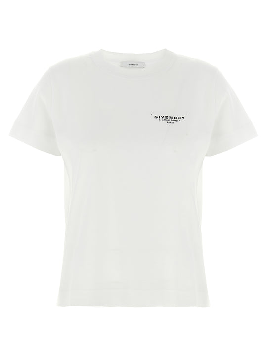 Givenchy Stamp T Shirt Bianco/Nero