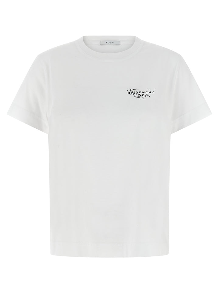Givenchy Logo Stamp T shirt - Bianco | 711d898bb51d719f01c5807982568c9f2453a256