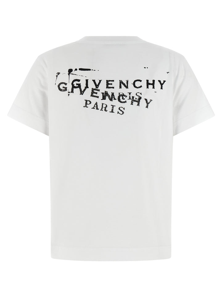 Givenchy Logo Stamp T shirt - Bianco | bd35e5320b539f1f5728c477d556decf79b292c9