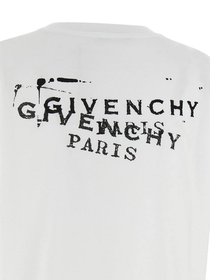 Givenchy Logo Stamp T shirt - Bianco | 9341f6dd82facef755ede8bc65845ebce070ccbd