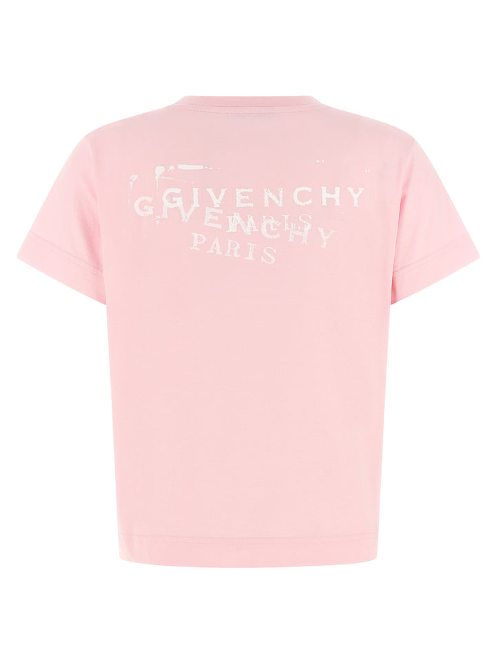 Givenchy Logo Stamp T shirt - Rosa | 65aa308a635844007058115cee9f586d345275ae