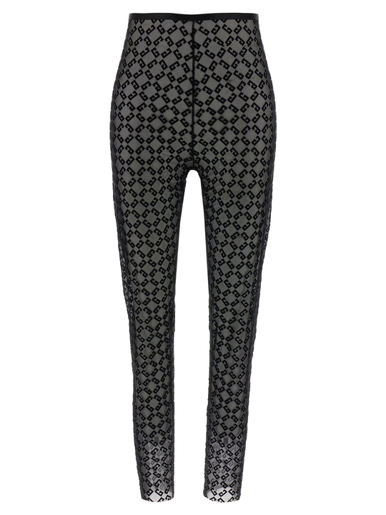 Monogram Logo Leggings Nero
