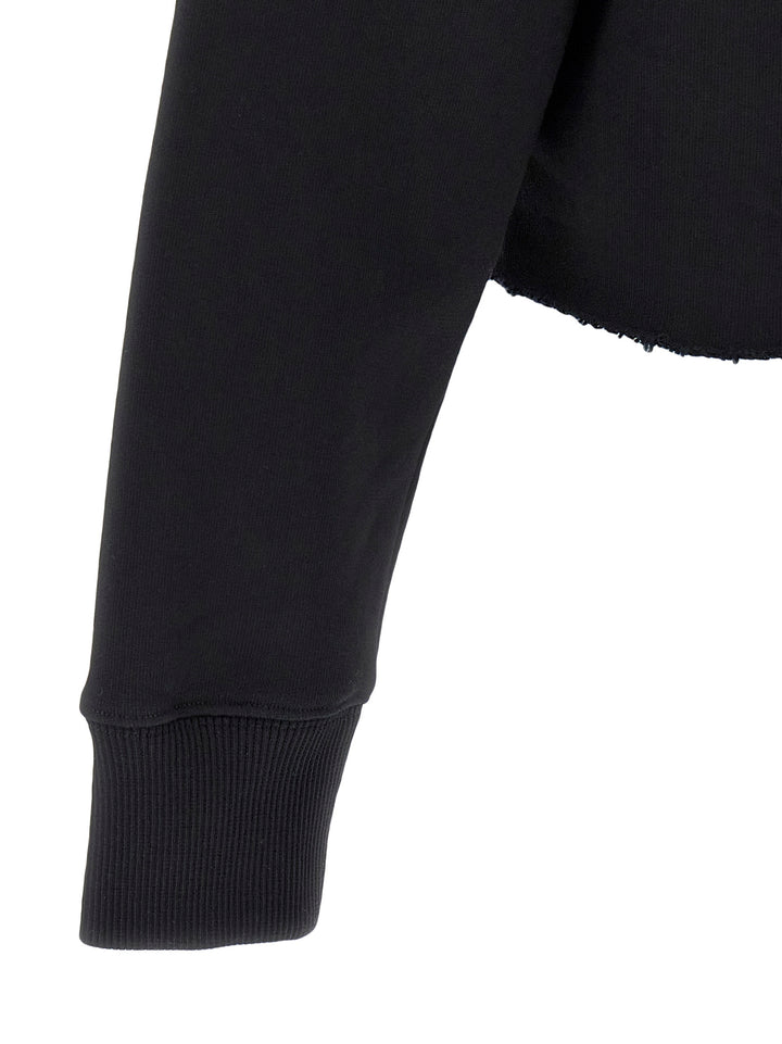 Givenchy Cropped Hoodie Felpe - Nero | 3666e348fbd34db749c009d39f200213144ca706