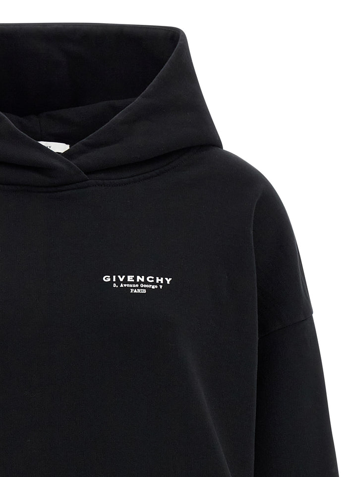 Givenchy Logo Print Hoodie Felpe - Bianco/Nero | 8387303af9166ba389c273c3c270fade308195c4