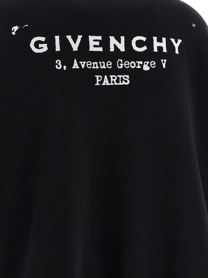 Givenchy Logo Print Hoodie Felpe - Bianco/Nero | 19e9921950e6514acbdf98dd769c749f246008e9
