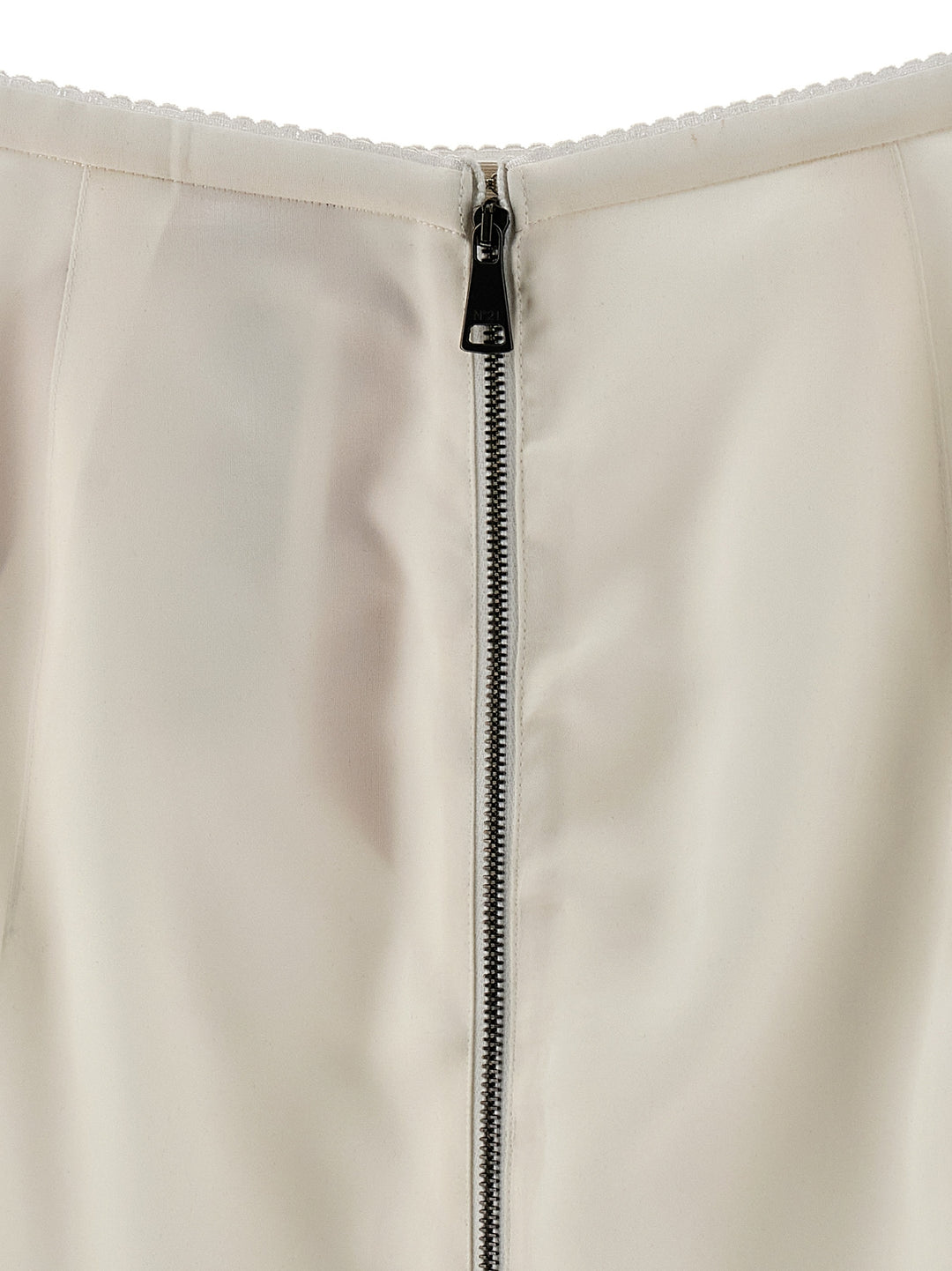 Silk Longuette Skirt Gonne Bianco